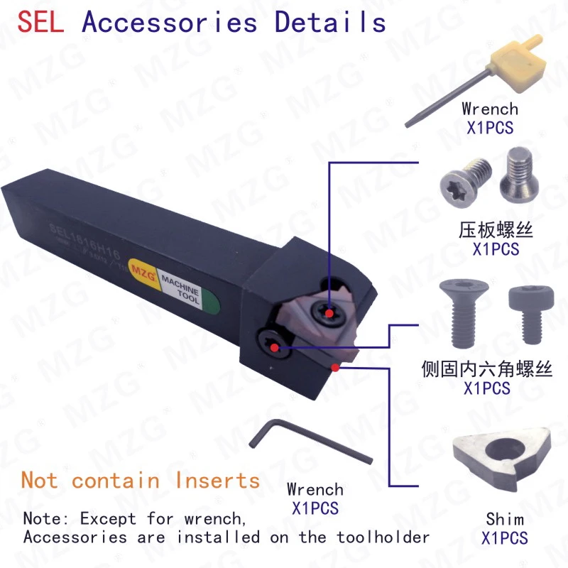 Mocask SEL металлический токарный резец с резьбовым хвостовиком SEL1616H16 резьбовые вставки токарный станок с ЧПУ резьбонарезные инструменты Держатели