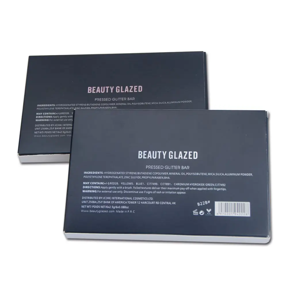 Красота глазурованная 6 цветов прессованный блеск матовый бар Алмазный макияж