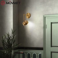 nordic gold copper led wall lamps for bedroom lighting decoracao quarto for study reading living room hotel wandlamp