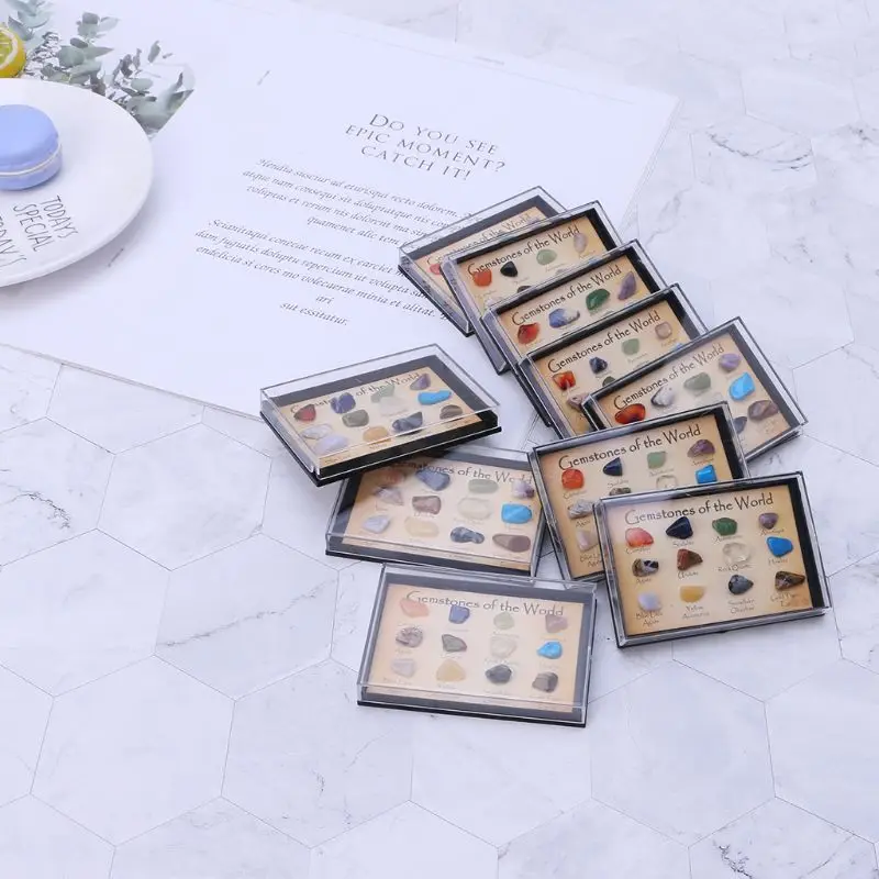 Коллекция Rock 12 шт. смешанные образцы натуральной минеральной руды драгоценные