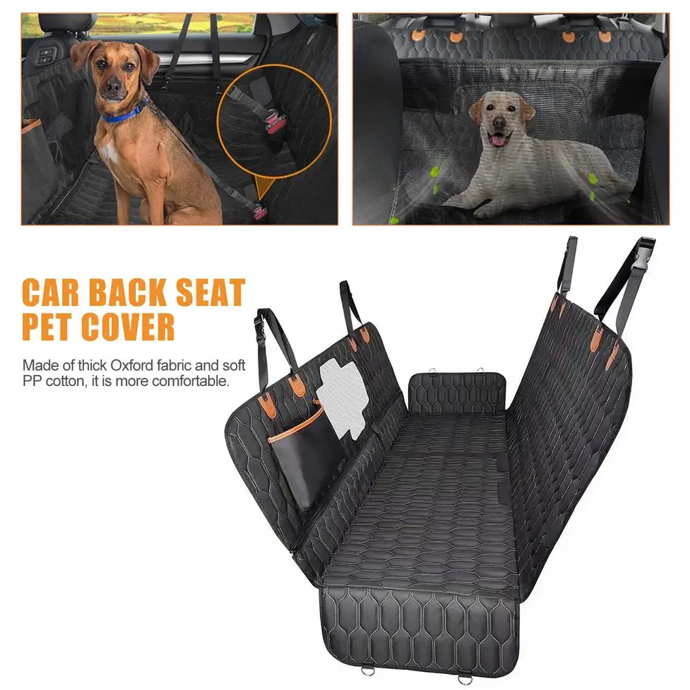 comprar 4 Em 1 Cão Capa De Assento Do Carro Traseira Esteira Malha à Prova Dwaterproof água Pet Carrier Hammock Coxim Protector Com Zíper E Bolso Para Viagens