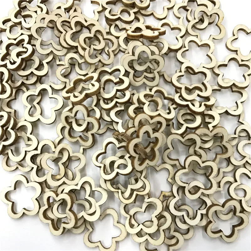 Деревянные подвесные украшения в форме цветка листка сердца для дома вечеринки