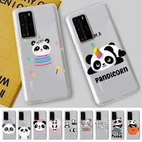 toplbpcs cute cartoon panda phone case for huawei p 20 30 40 pro lite psmart2019 honor 8 10 20 y5 6 2019 nova3e