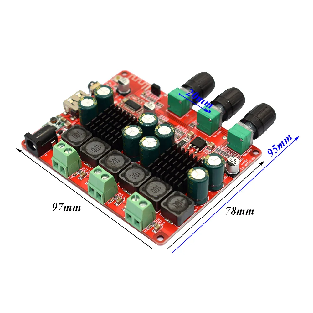 TPA3116 2 1 2x50 Вт + 100 4 Bluetooth цифровой сабвуфер усилители FM USB HiFi усилитель мощности