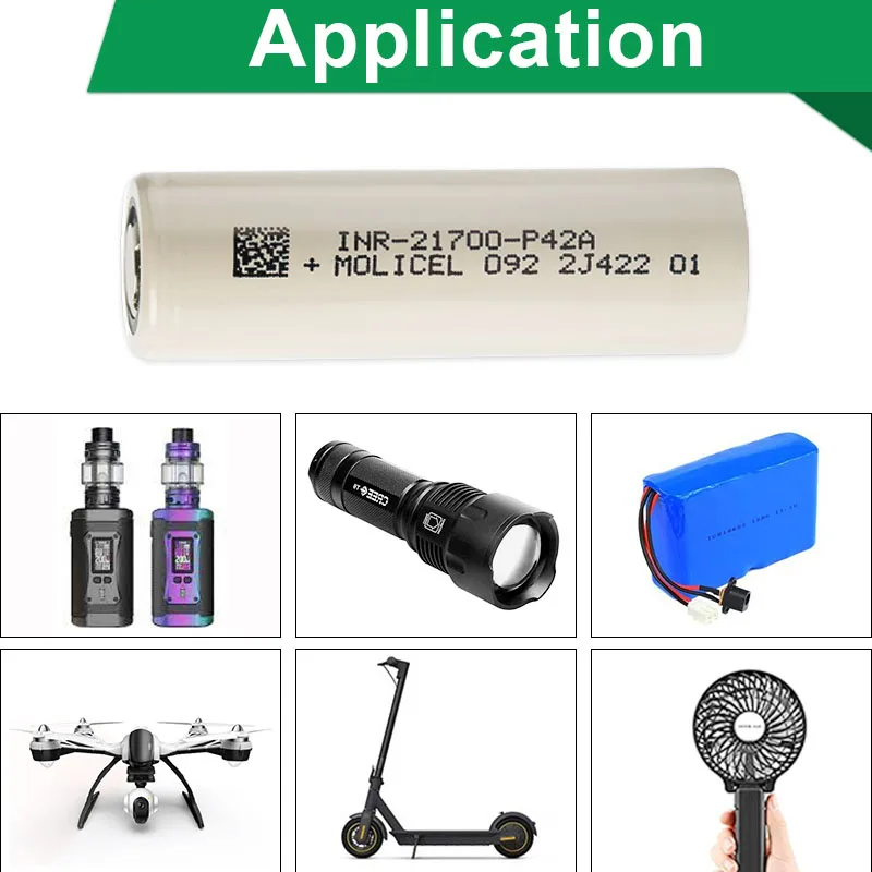 2021/2022 оригинальный литий-ионный аккумулятор molicel 21700 4200 мАч 30A / 45A P42A 3 7 в литиевые