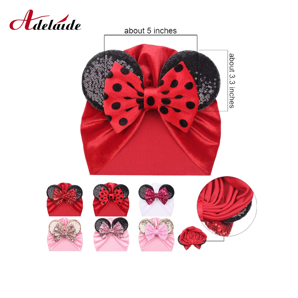 1 шт. большой узел банты для волос ободок крышки детская чалма шикарные зимние