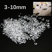 1000pcs 3 10mm acrylic mixed transparent acrylic crystal scattere diamond room wedding party home decoration