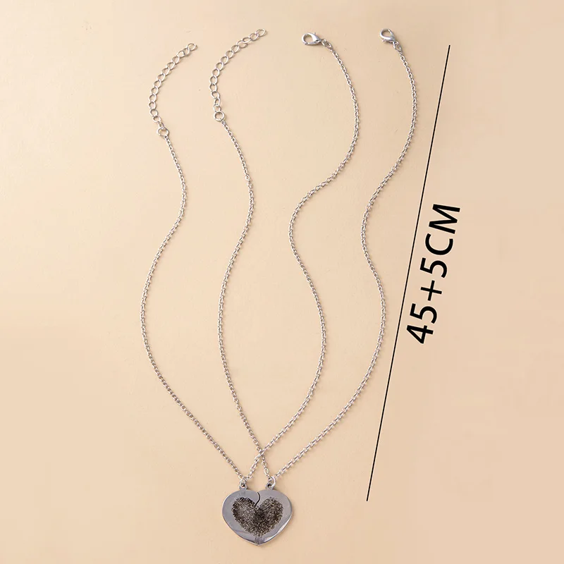 2 шт./компл. креативное ожерелье с идентификацией отпечатков пальцев в стиле