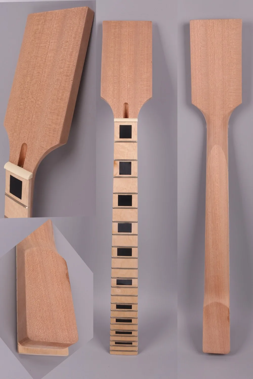 

Yinfente Electric Guitar Neck 22 Fret 24.75 Inch Paddle Head Maple Fretboard Block Inlay electric guitar replacement neck #D3