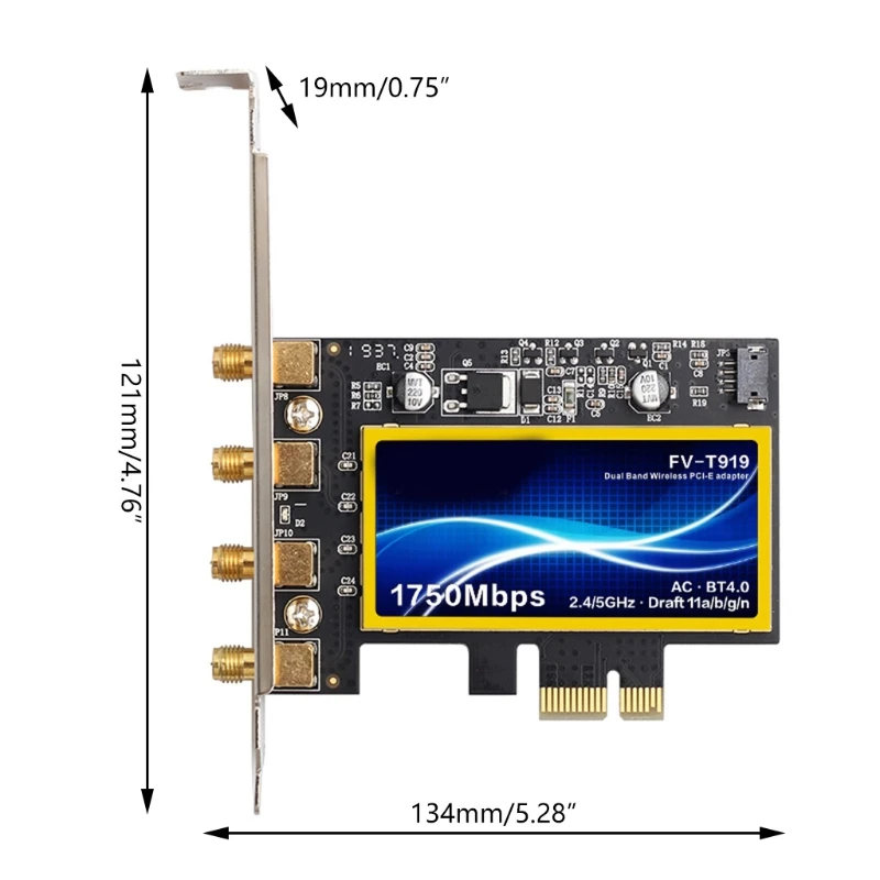Совместимая с Bluetooth беспроводная сетевая карта 4 0 PCI-e BCM94360CD WiFi приемник 17 N0PB |