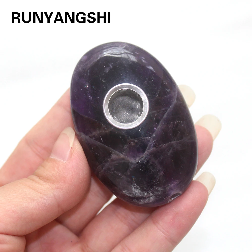 Природная искусственная трубка мечта аметист руль из необработанного камня