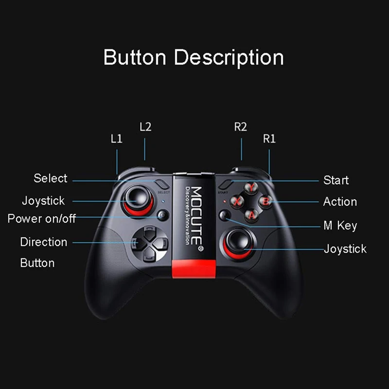 MOCUTE 054 Bluetooth игровой контроллер беспроводной мобильный геймпад долгий срок