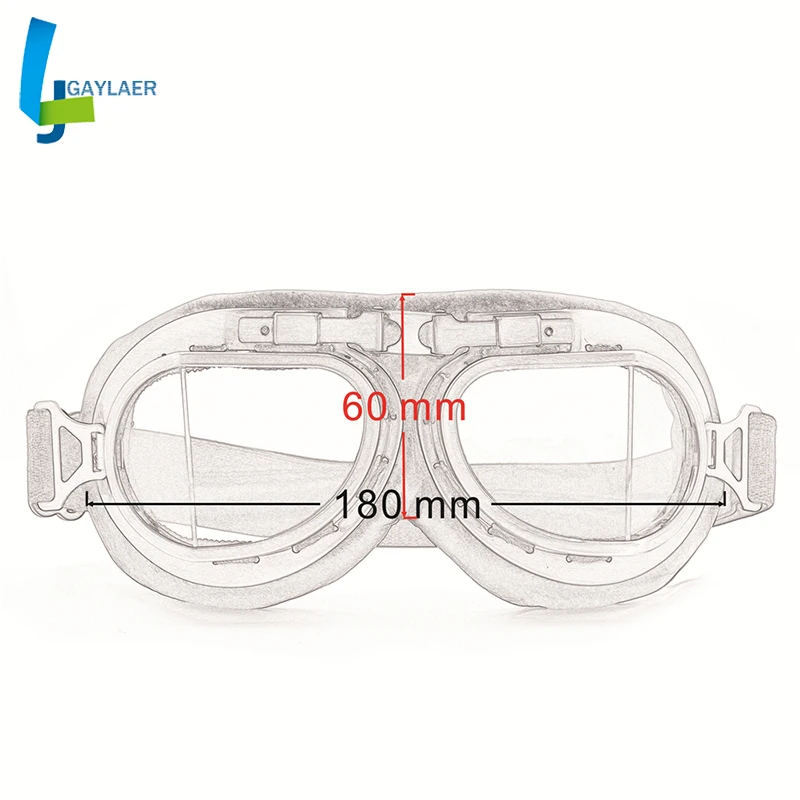 

Universal Retro Pilot Motorcycle Goggles glasses for Helmet Open Face Half Biker Motocross Goggles Motorbikes