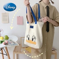 disney mickey minnie cartoon woman canvas shoulder bag girl casual fashion handbag tote bag shopping bag kawaii student handbag