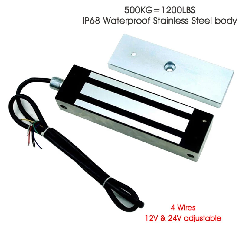 

500 кг IP68 Водонепроницаемый силовой провод блокировки 4/7 фунтов электромагнитный с держателем MagLock
