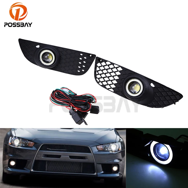 POSSBAY Автомобильные фары дневного света светильник тумана s LED Angel Eyes Halo Кольцо