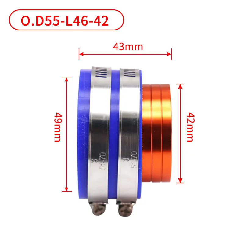 

ZSDTRP 37 мм 42 мм 45 мм 50 мм адаптер воздушного фильтра для мотоцикла, воздушная трубка для PE PWK 21 24 26 28 30 32 34 мм адаптер для подключения карбюратора