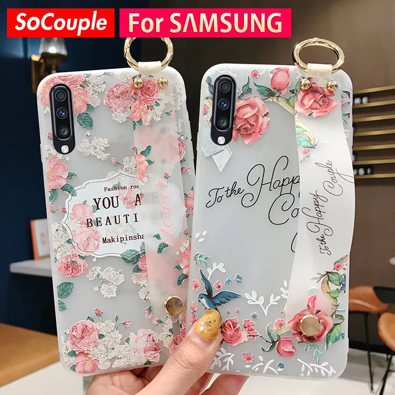 Socoupair Мягкий чехол из ТПУ для samsung Galaxy Note 8 9 10 S10 S9 S8 plus A40 A50 a10 a70 a30 a20 A60 держатель для телефона