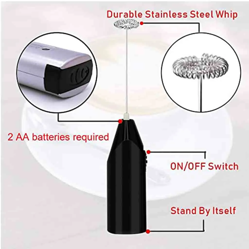 Electric Milk Frother Drinks Foamer Coffee Whisk Mixer Handle Stirrer Egg Beater Stirring Tool Mixer#25 | Дом и сад