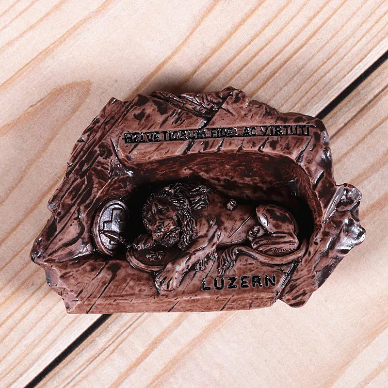 lion Switzerland Magnetic refrigerator magnets Italy Switzerland Chile Austria European countries Tourist attractions souvenir Home decoration - Цвет: lion Switzerland