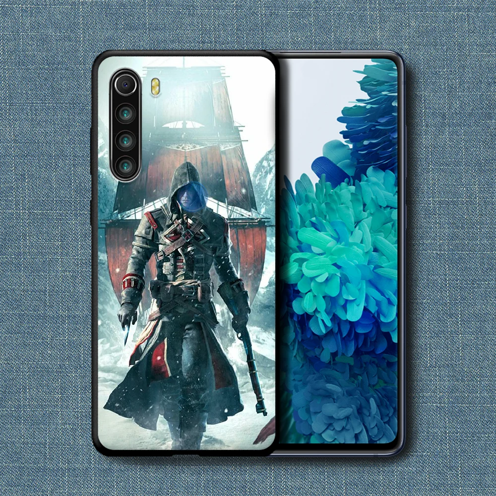 

Assassin Phone Case For Xiaomi Redmi Note 7 8 8T 9 9S 4X 7 7A 9A K30 Pro Ultra black Hoesjes Painting Back Tpu Shell Fashion