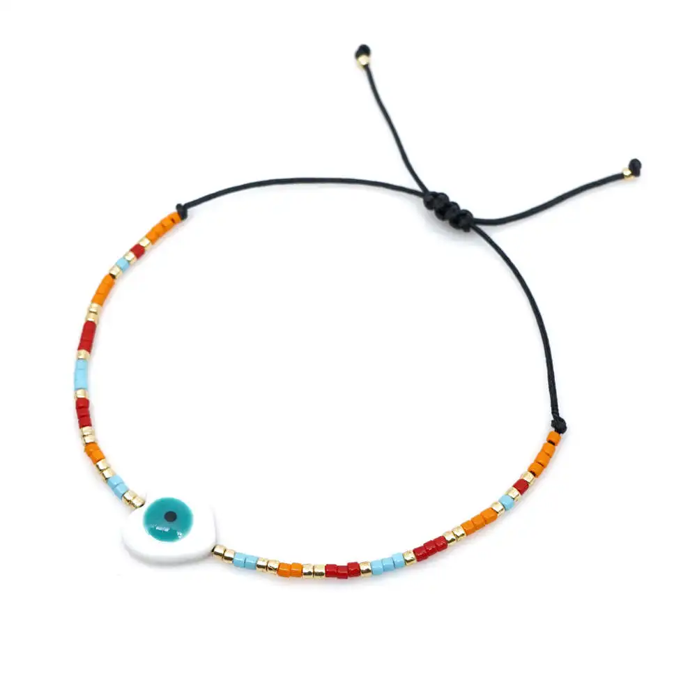 Go2boho MIYUKI Evil Eye браслеты Fatima ручной браслет женские крест Pulsera Mujer Boho шикарные летние пляжные ювелирные изделия со звездами Bijoux