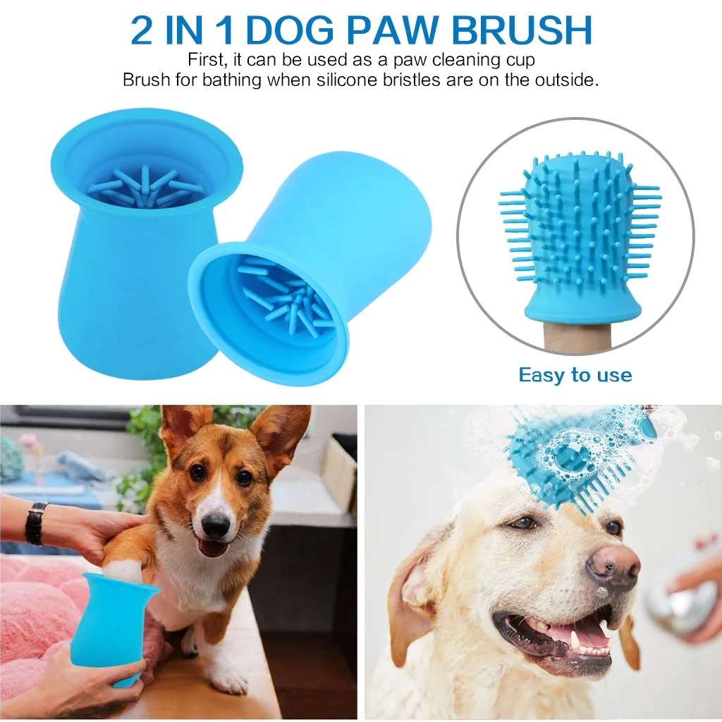 

Silicone Dog Paw Cleaning Cup Pet Paw Massage Comb Portable Puppy Foot Washer Dog Cat Dirty Paw Cleaner Pet Feet Wash Bucket
