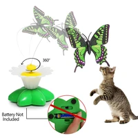 automatic electric rotating cat toy colorful butterfly bird animal shape plastic funny pet dog kitten interactive training toys