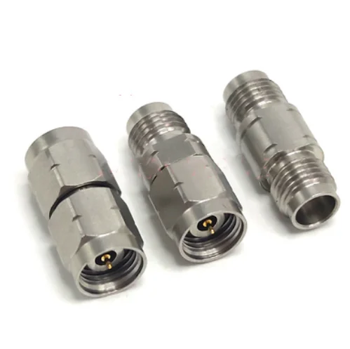 Conector adaptador de prueba de onda de alta frecuencia, 2,4mm a 2,4mm, macho y hembra, de acero inoxidable, 0-50G-0