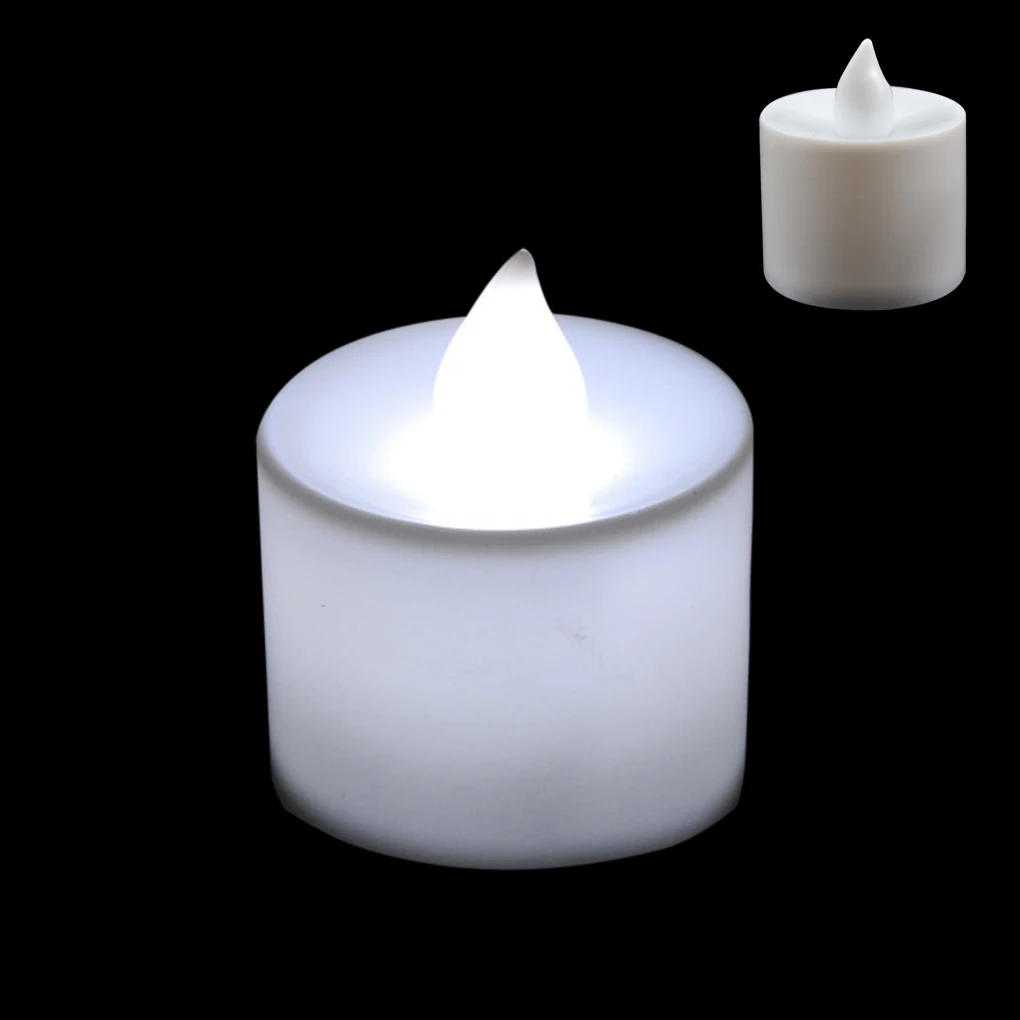 

1Pc Flameless Battery Operated Smokeless LED Tea Lights Candles Flameless Flickering Decor Home Wedding Birthday Party Decoratio