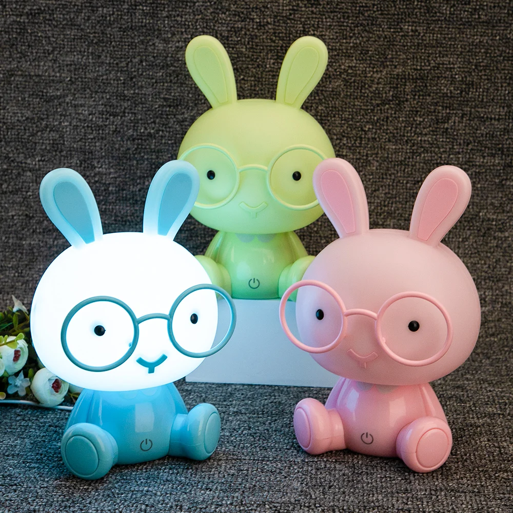 Ночсветильник в виде симпатичного кролика светодиодный ночник для кабинета