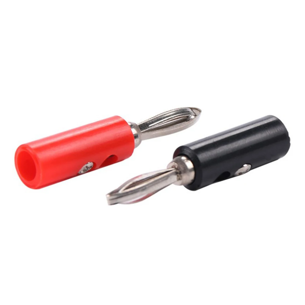 

2021 Hot Sell 10PCS 4mm Banana Plugs Connector Audio Speaker Screw Red Black Speaker Cable Wire Pin Banana Plug Connectors