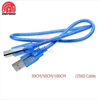 30cm50cm100cm usb cable for r3mega 2560 blue high quality a type usb 2 0 0 3m 0 5m 1m square port cable for arduino