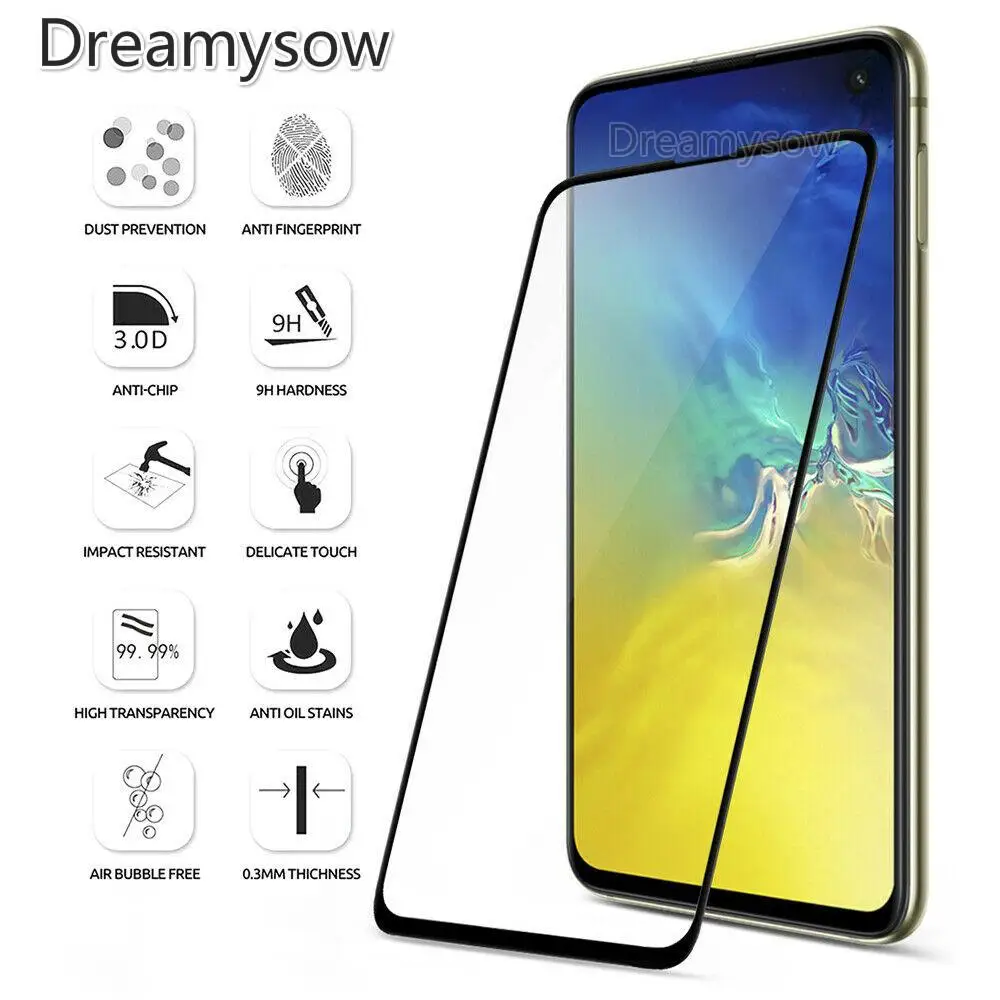 Защитное стекло закаленное 9H для Samsung Galaxy S10 E S10e A71 A51 A10S A30 A50 A10 A40 M50 M30 M10 M20 |