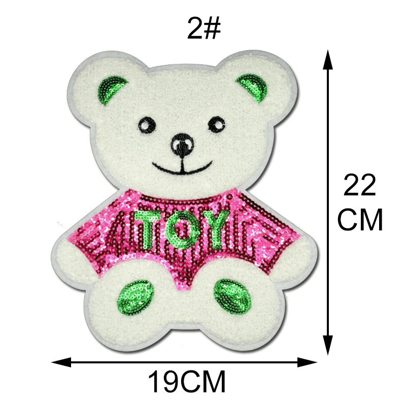 Детская заплатка на одежде милый медведь большие нашивки для одежды вышивка