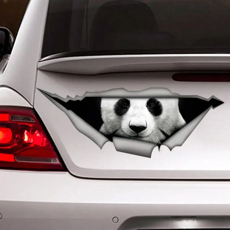 

Panda car decal, Vinyl decal, car sticker, panda sticker , animal sticker, funny decal