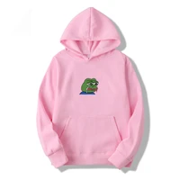 man woman pullover sweatshirt funny graffiti print sad frog hoodies fashion mens womens hip hop fleece multicolor hooded s 3xl