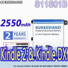 Аккумулятор высокой емкости GUKEEDIANZI S11S01B 2550 мА  ч для Amazon Kindle 2 и Kindle DX DXG D00511 D00701 D00801