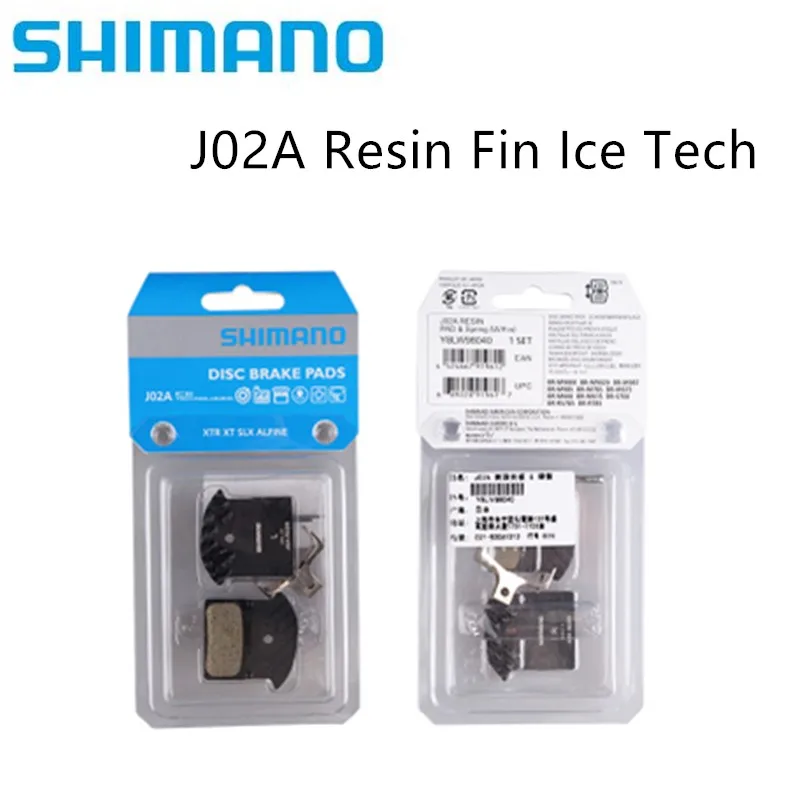 Shimano J02A смолы ребра ICE-TECH охлаждающие дисковые Тормозные колодки для M6000 SLX M7000, Deore XT M785 M8000, XTR M9000 с оригинальной коробкой