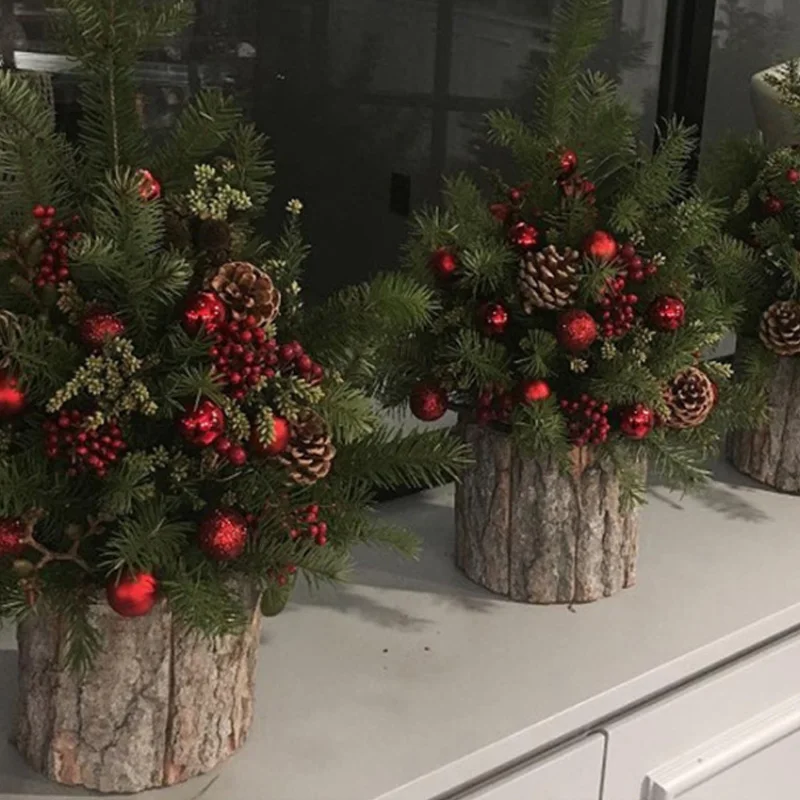 Старинный ящик для хранения деревянный подсвечник коры ваза цветов креативный