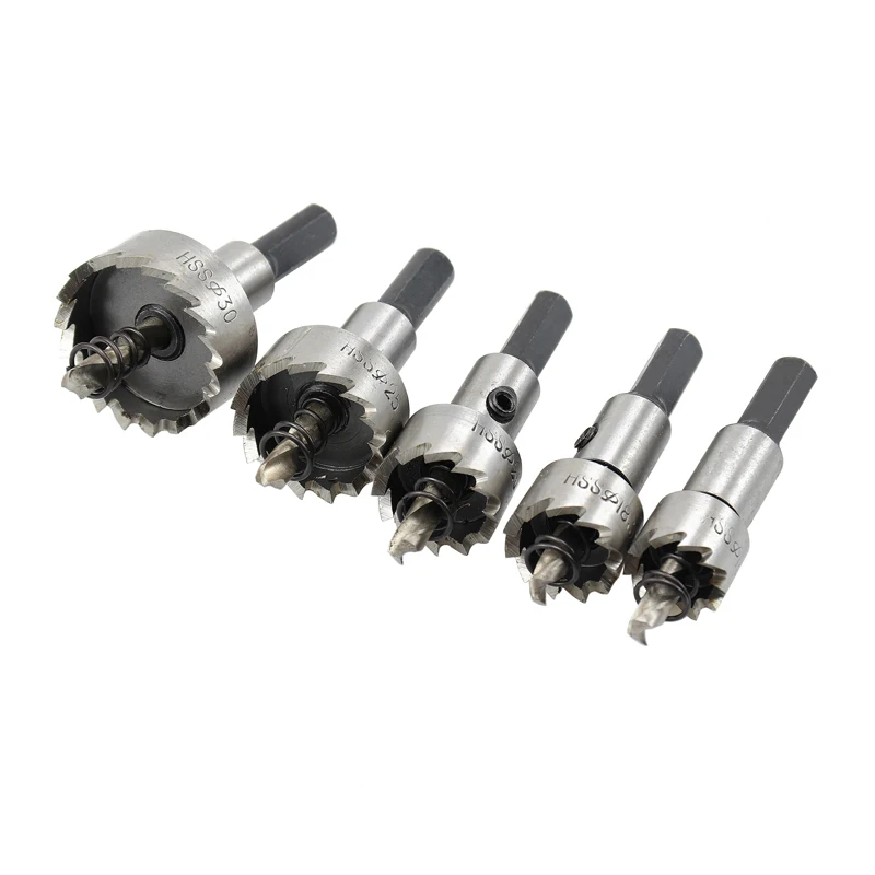 

5Pcs High Quality 16-30mm HSS Drill Bit Hole Saw Set Stainless Steel Metal Alloy HOT Drill Bits Metal Drilling High Speed Steel