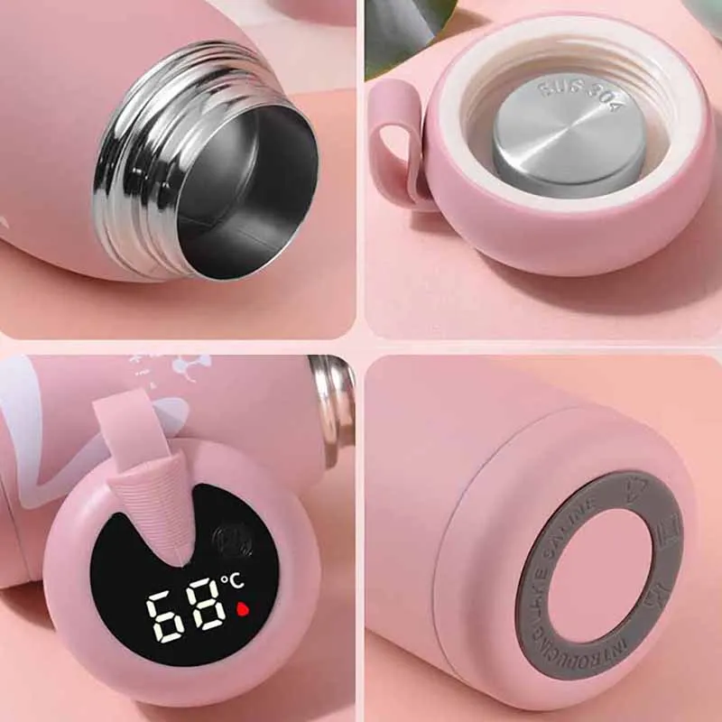 

320ML Stainless Steel 304 Water Bottle Temperature LED Display Thermos Coffee Mug Vacuum Flasks Tea Milk Cup Children Gift