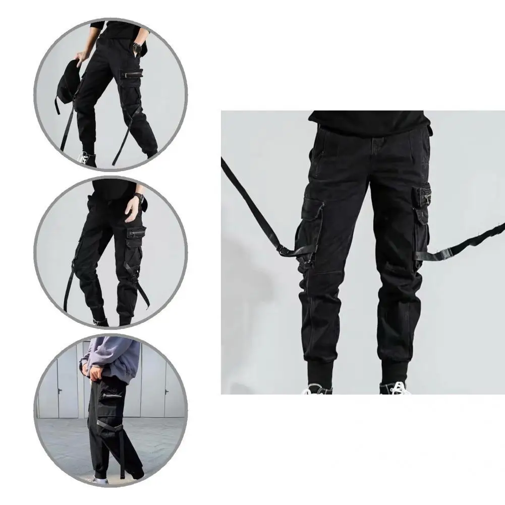 

Young Stylish Great Stitching Men Trousers Streetwear Men Pants Eye-catching for Stage Show