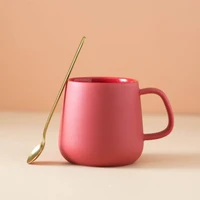 creative pink ceramic coffee mug 350ml water cups simple design noridc style coffee cups girlfriends gift