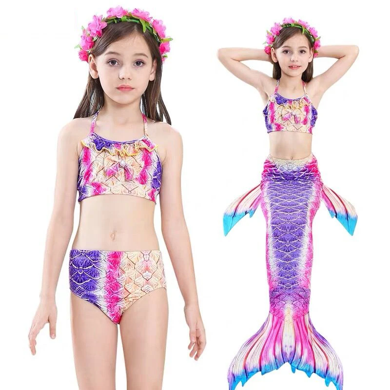 Детский купальник Русалочки для девочек милый принцессы с рыбьим хвостом