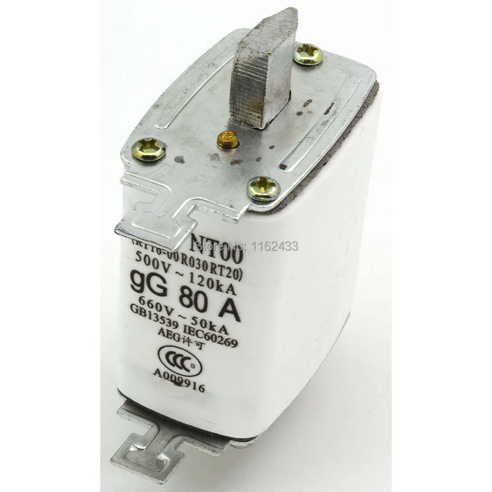 NT00 80A Лезвие Керамический плавкий предохранитель|fuse link|ceramic fuselink fuses |