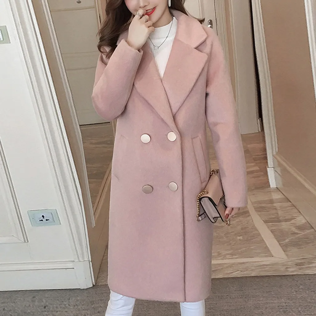 JAYCOSIN 2019 сезон осень зима шерстяное пальто Женская длинное платье Новинка в