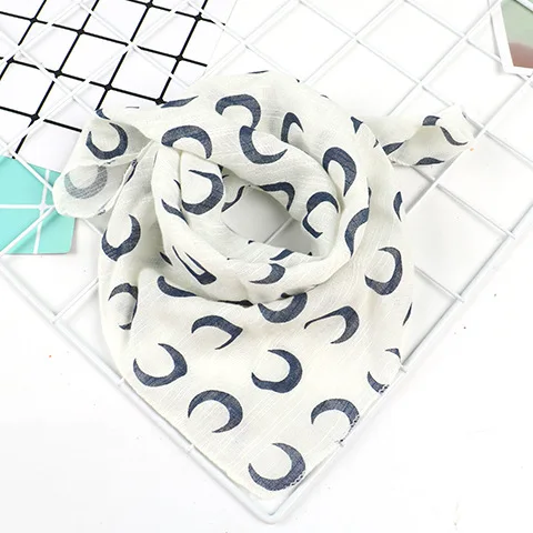 moon white 45*45 см, детский хлопковый шарф для маленьких мальчиков и девочек, милый детский шейный платок, детский маленький квадратный шарф, мягкий нагрудник - Цвет: moon white