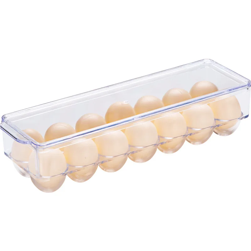 

Refrigerator Side Door Egg Storage Box Organizer Household Transparent Egg Grid Fresh-keeping Box Egg Rack Storage Container