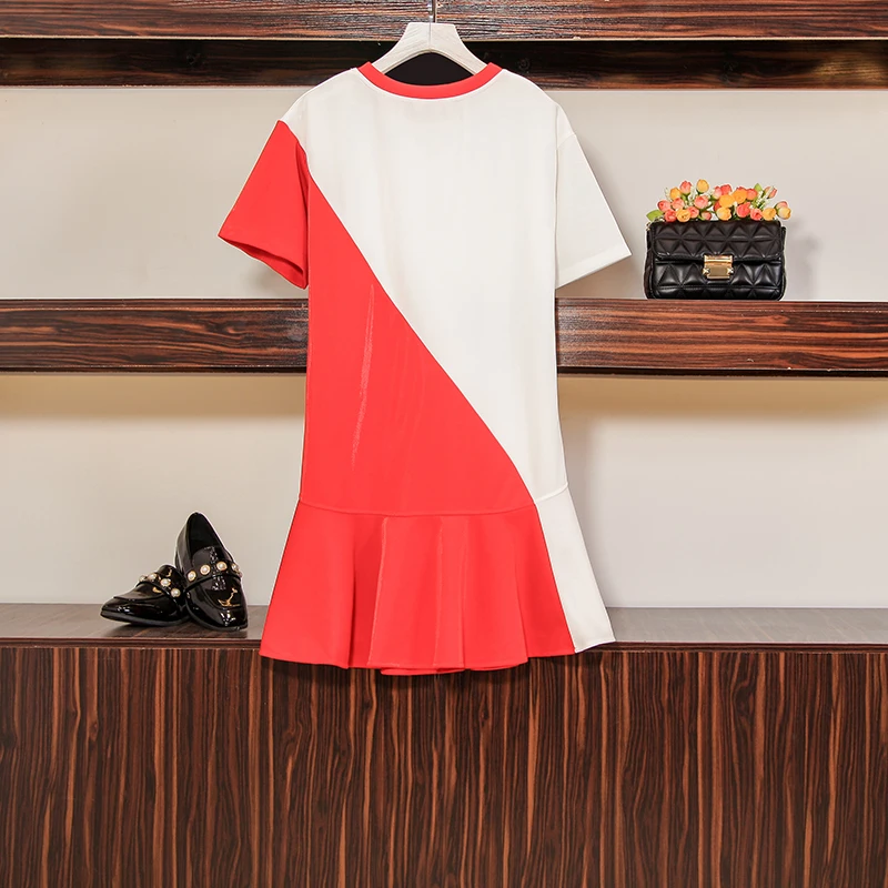 Женское Повседневное платье с мультяшным принтом подиумная футболка блестками